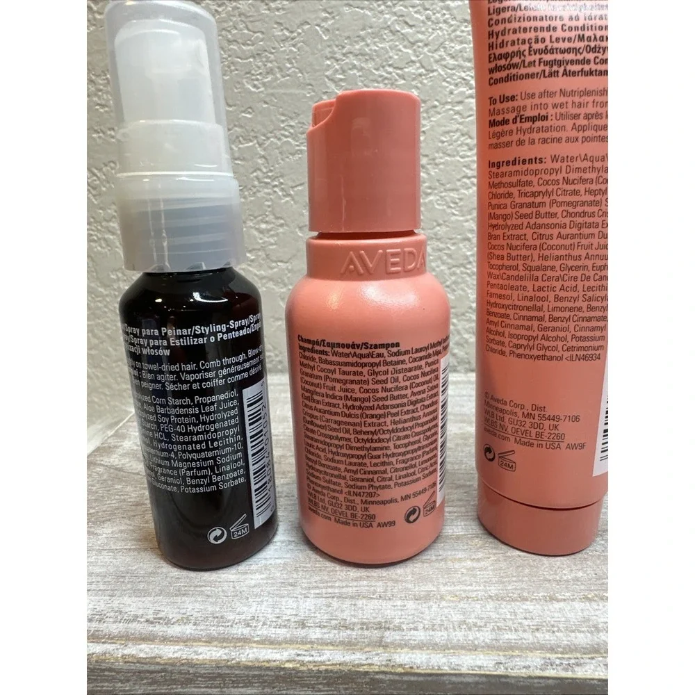 $18 🌙 Set Aveda NutriPlenish Moisture Sham & Cond Travel Thickening Tonic NEW